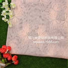 2021 网纱网布绣花简约 蝴蝶金银丝钩绣 立体 童装连衣裙粉色仙女