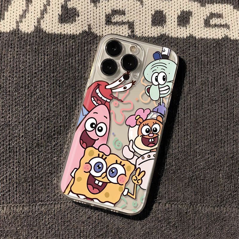 Spongebob Is Suitable for Apple 17/15Plus Mobile Phone Case 16Promax Trendy 13/14 New Mini Soft 7/8 Spongebob Is Suitable for Apple 17/15Plus Mobile Phone Case 16Promax Trendy 13/14 New Mini Soft 7/8