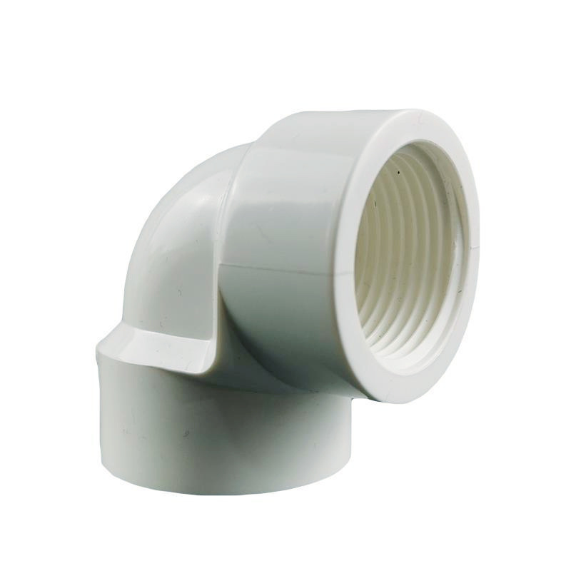 Suministro DE AGUA DE PVC codo de rosca completo 90 ° codo de suministro de agua en ángulo recto doble rosca interna conector de ángulo recto 4 puntos 6 puntos al por mayor