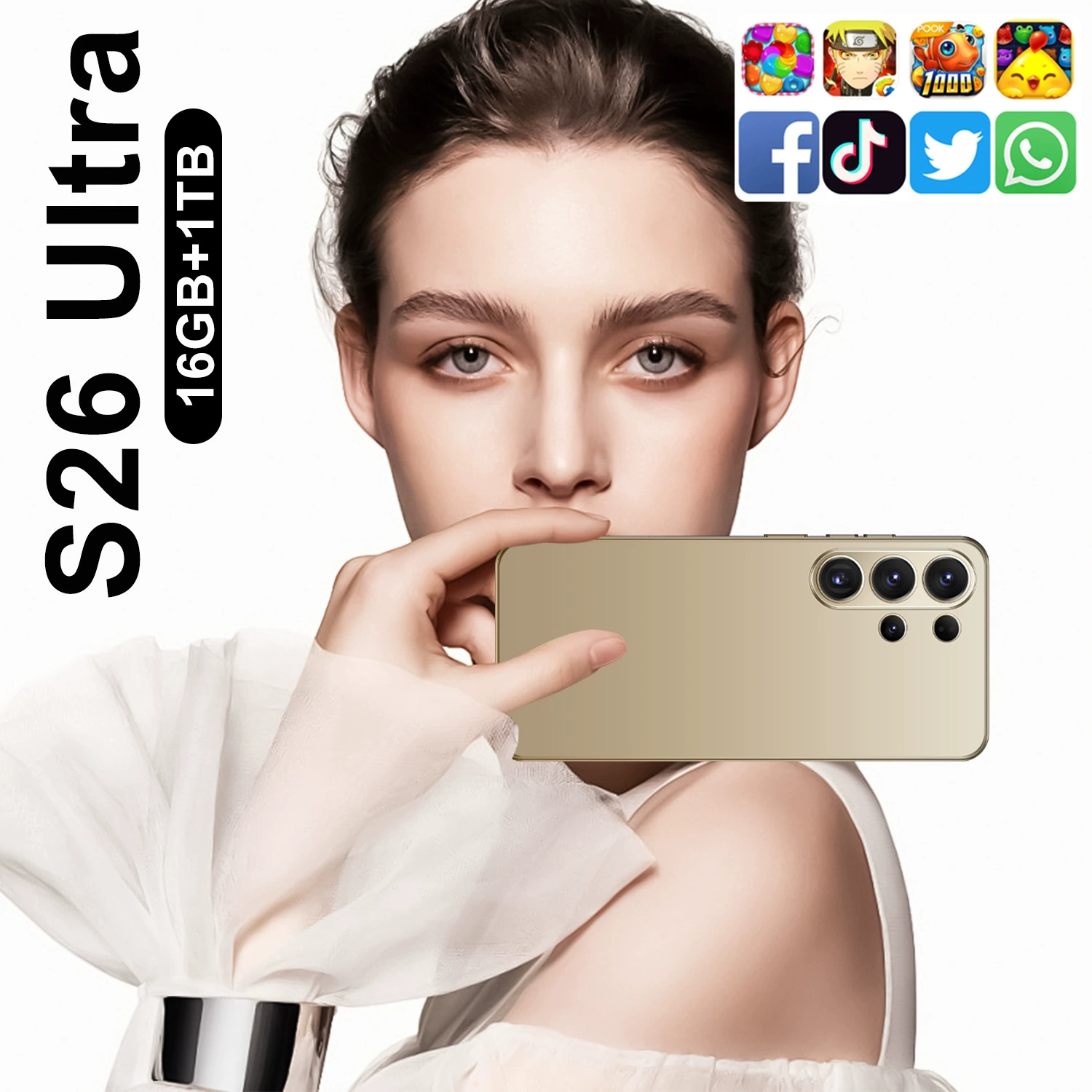 Мобильный телефон, умные часы S26, 3 дюйма, широкий экран, Android