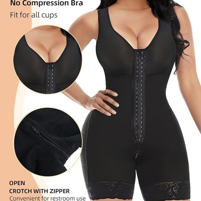 Cross-Border Large Size Tummy Control Corset Bodysuit, Butt Lift Shaping Postpartum Shapewear, Full Body Strong Compression Corset