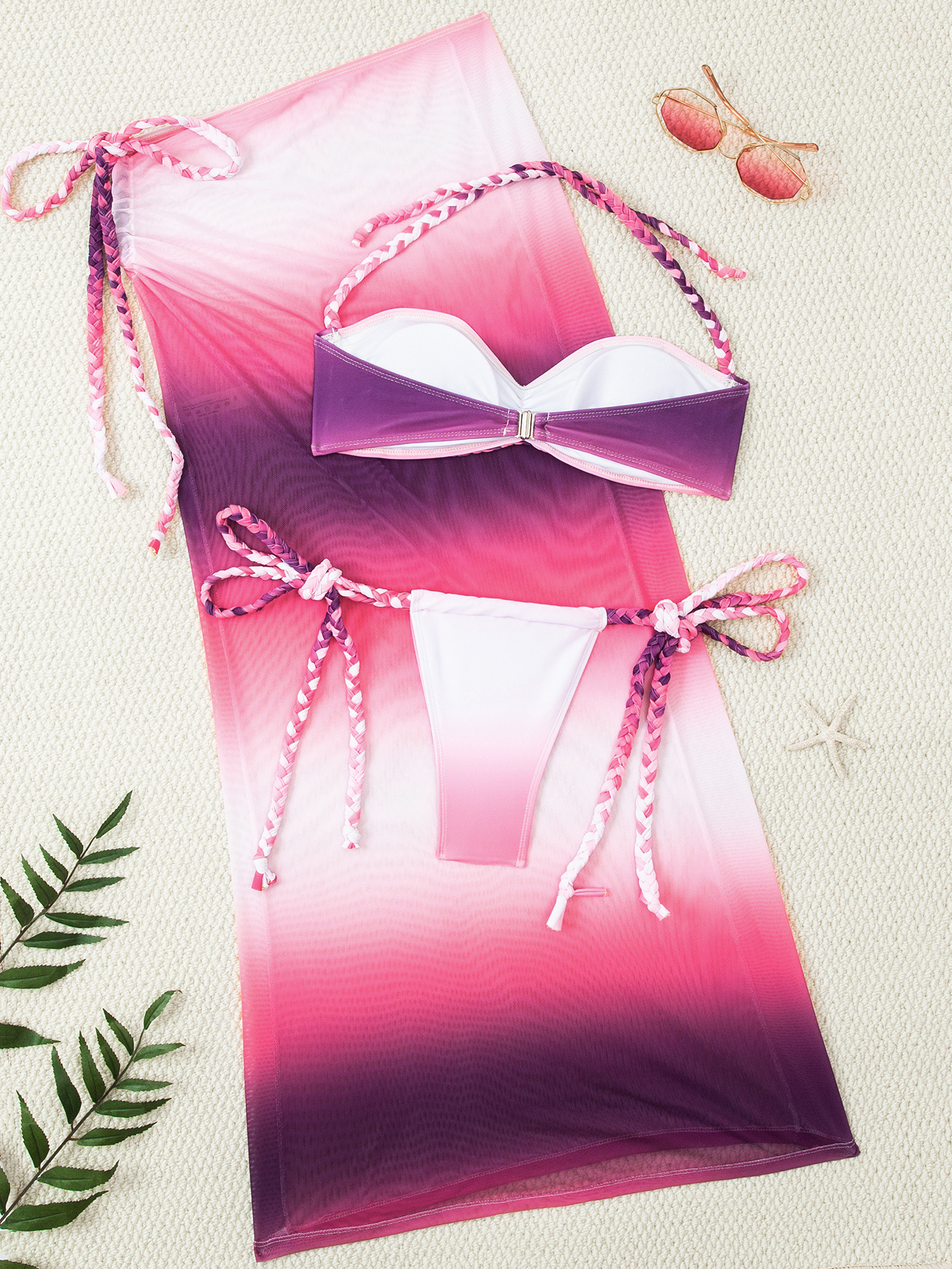 Dames bikini set 3-delig met high waist rok voor het strand_voghion.com