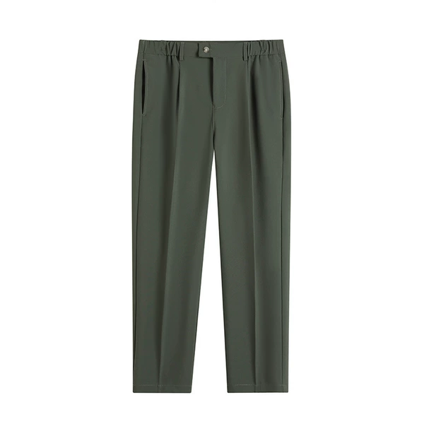 Single trousers gray green