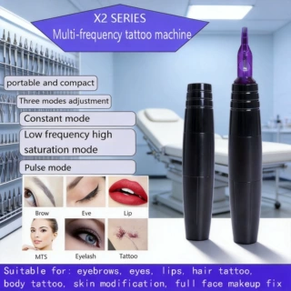 跨境 X2 马达纹身笔 细笔纹绣一体机 半永久纹眉漂唇纹身机器