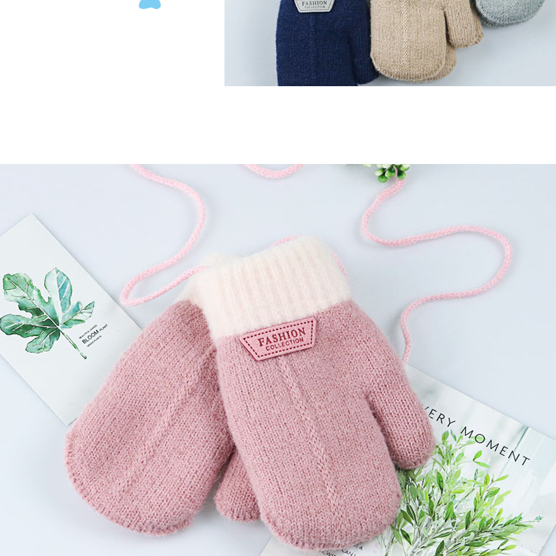Children's Gloves Cute Halter Fleece Padded Gloves Baby Cute Cartoon Outdoor Cold-proof Thermal Knitting Gloves display picture 4