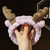 Flannel hairgrip with bow, headband for face washing, hair accessory, Korean style, wholesale