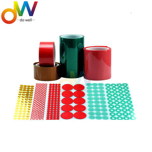 Drawn Production Industrial Tape Green High Temperature Film Insulation Heat Resistant Tape Pet Spray Masking Film