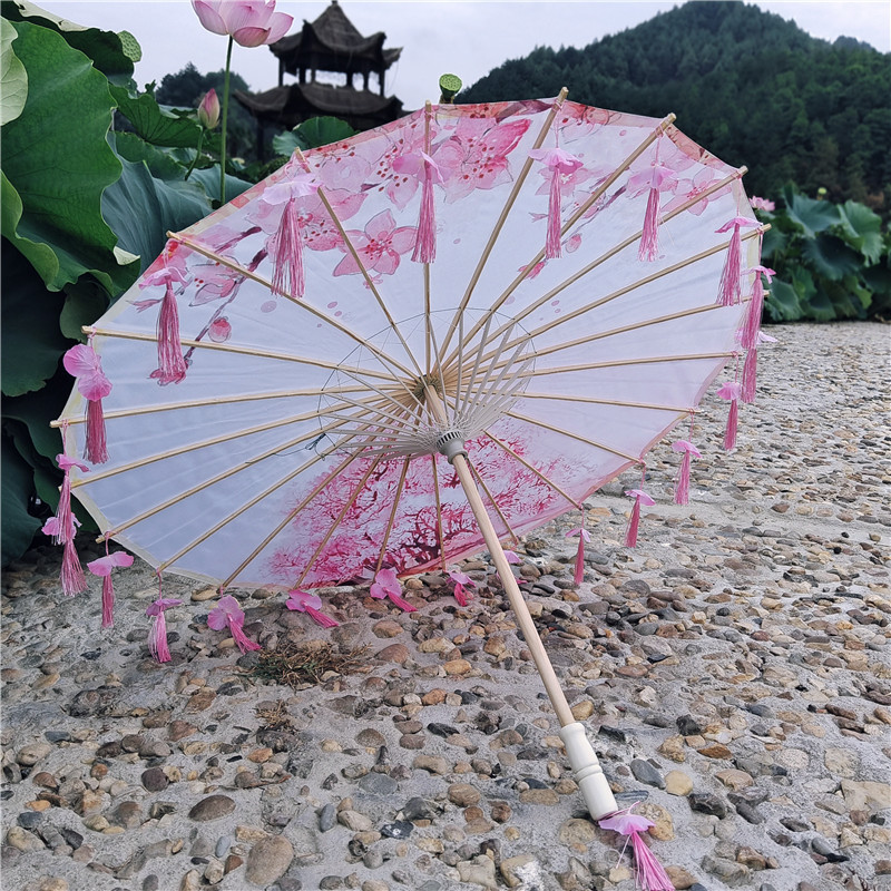 복숭아 꽃 꽃잎 우산