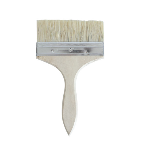 Wooden handle paint brush, hard pig hair mixed with silk bristle, baking and barbecue brush, mid-range Jingtai thickened bristle silk bristle brush