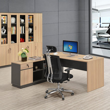 简约现代办公室主管经理桌子班台板式新中式小型单人老板桌办公桌