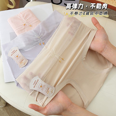 裸感の下着の女性のモーダルの延長は高い底の股の通気の網の糸の中で腰の桑の絹糸の抗菌の内の股の三角のズボンをプラスします。