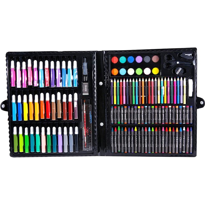 Niños 150 pintura color pluma arte cepillo papelería suministros traje regalo escuela temporada estudio móvil