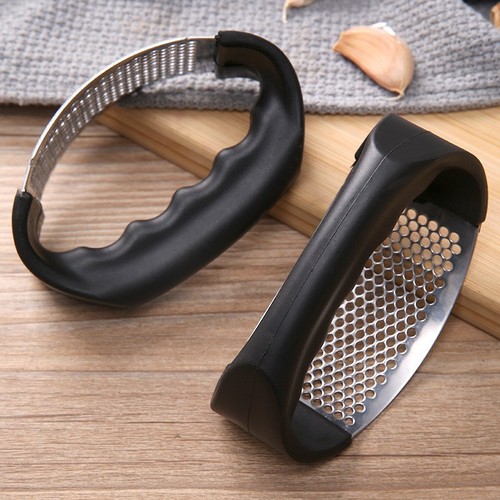 Manual ring-shaped stainless steel garlic press, garlic masher, garlic masher, household garlic peeler, kitchen tool