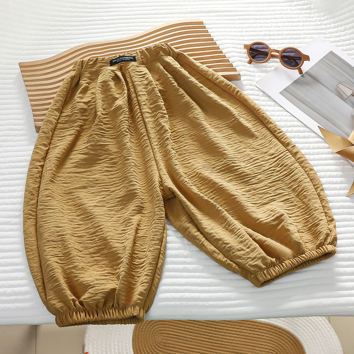 New Anti-Mosquito Pants, Summer Korean Style Solid Color Harem Pants, Medium and Large Children's Thin Casual Nine-Point Pants for Boys and Girls Wholesale