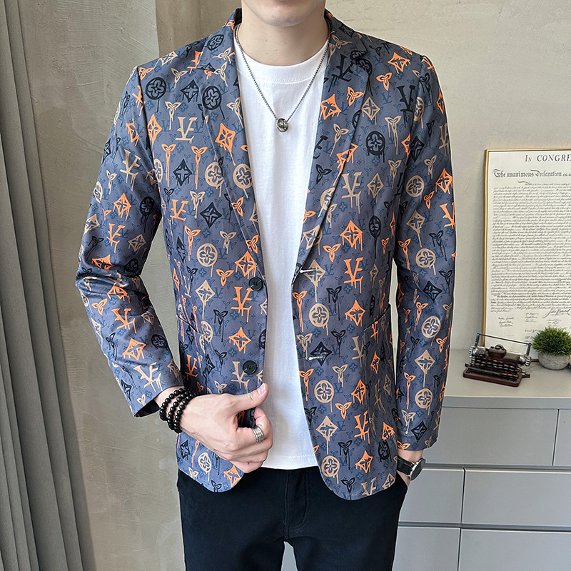 2025秋季新款男士时尚西服韩版修身简约青少年西装外套男单西便服