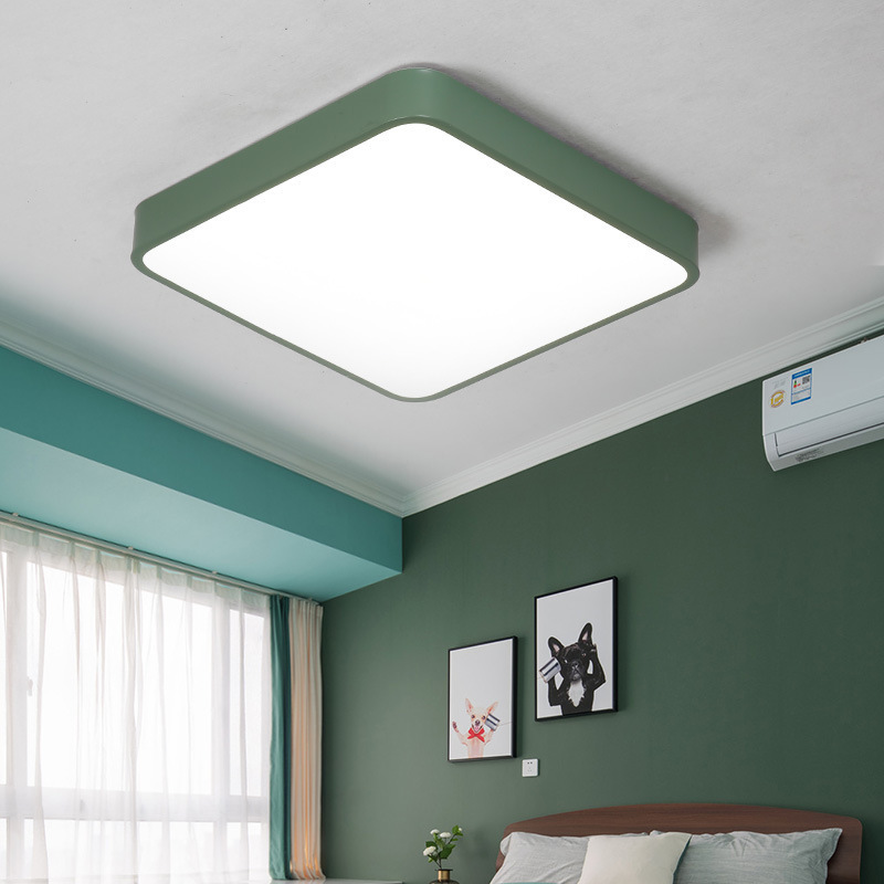 LEDカラー天井灯外殻セットマカロンリビングルーム灯寝室灯キッチンランプ長方形部品卸売り|undefined