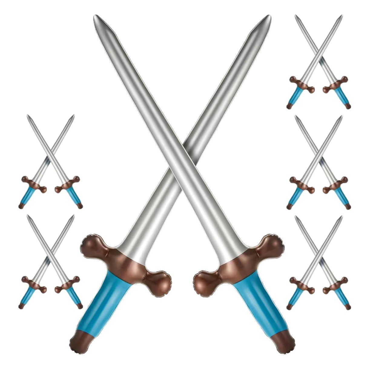Factory wholesale inflatable pirate knife lattice sword inflatable toy knife stage Halloween props game props cross border