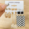 Earrings, acrylic set with tassels, suitable for import, 6 pair, simple and elegant design