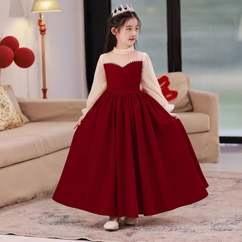 Nuevo estilo chino de Año Nuevo vestido de Año Nuevo vestido de niños vestido de cumpleaños vestido de princesa