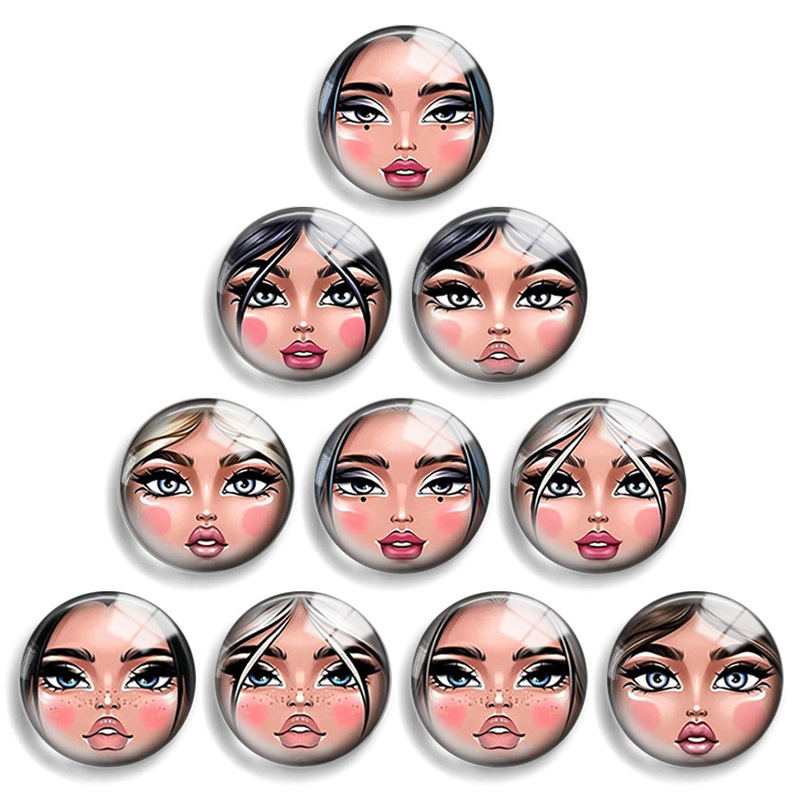 12Mm16Mm18Mm20Mm25Mm30Mm40Mm Beauty Face 954 Time Gem Crystal Glass Round Piece