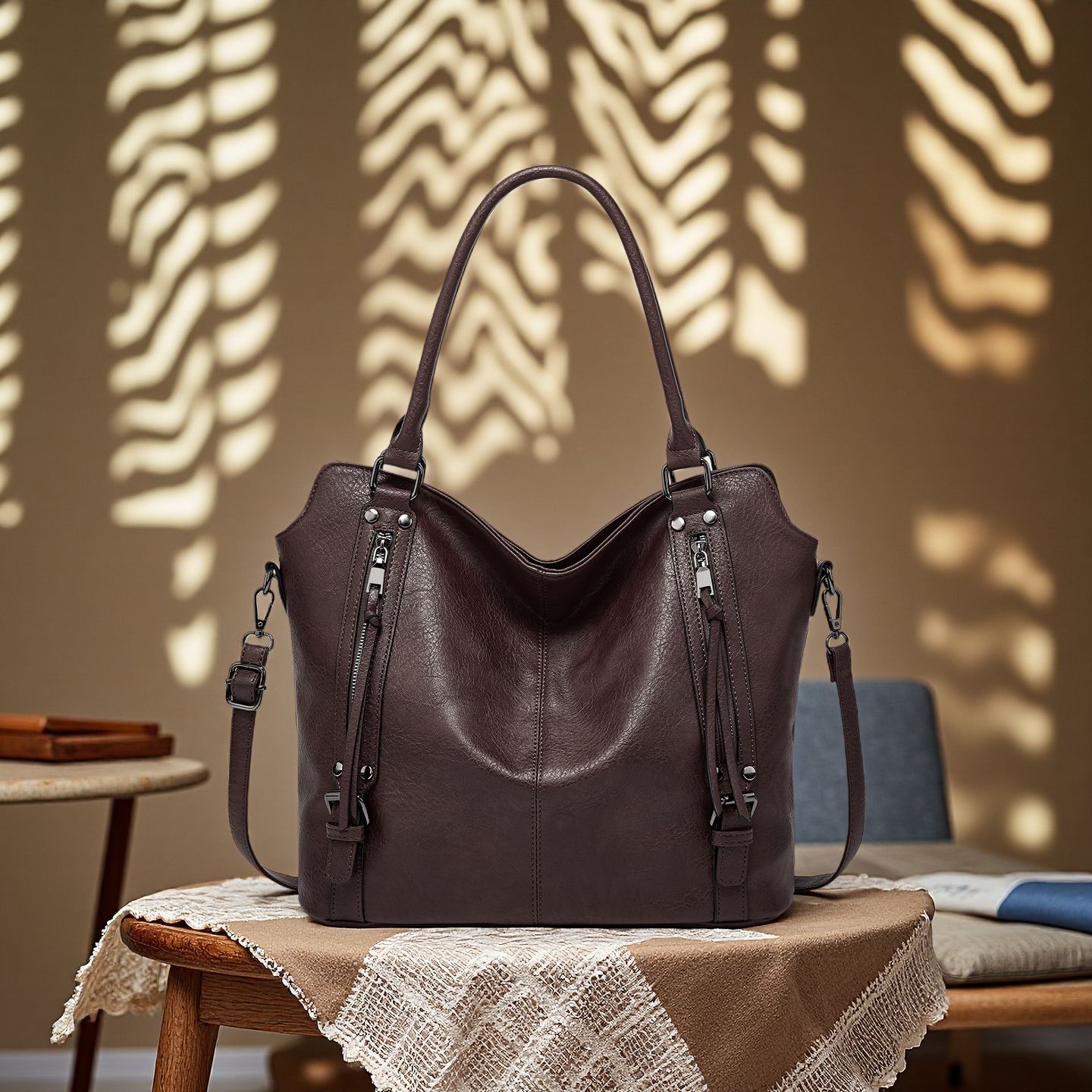 2026 New Women's Bag European and American Style Large Tote Bag Soft Leather High Capacity Single Shoulder Crossbody Women's Handbag
