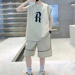 男童夏裝套裝2023新款兒童無袖背心運動痞帥炸街衣服酷帥夏季童裝