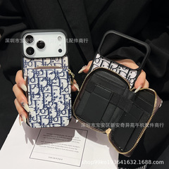 新款二合一拉链卡包保护壳适用iPhone17Promax跨境爆款苹果手机壳
