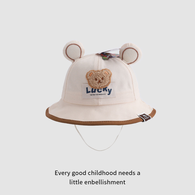 Sombreros para bebés otoño-invierno osos para niños niñas sombreros pescadores para niños gruesos sombreros de pelusa para bebés calientes