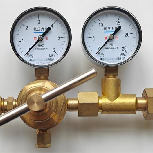 双级式全铜气体减压阀，氧气减压器厂家