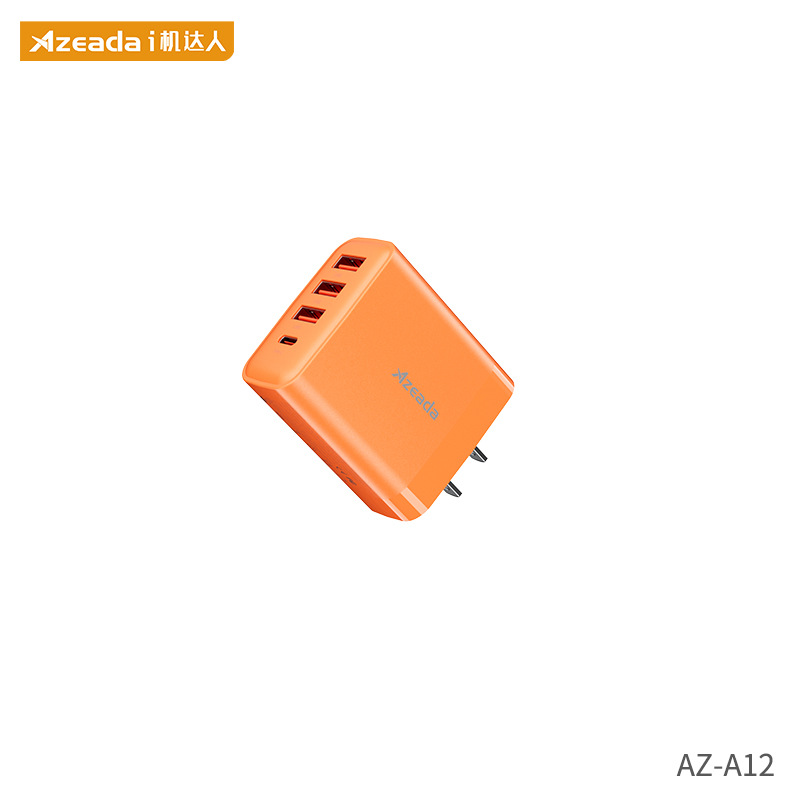 Azeada 65w cargador de nitruro de galio multi-puerto de carga rápida cargador de teléfono móvil portátil PD cargador de viaje cabeza de carga