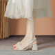 women's shoes for summer wear 2023 new high-heeled shoes with skirt small fragrant wind open toe straight strap sandals