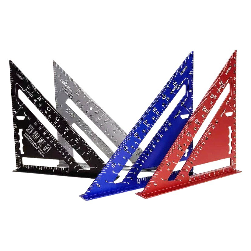 Деревообрабатывающая треугольная линейка из алюминиевого сплава столярная линейка прямоугольная линейка 7inch английский/метрические 90 градусов
