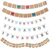 Boy or Girl Letter Tags Pulling Flag Retro Cater Paper Boys and Girls' Clothing Party Gender Flag