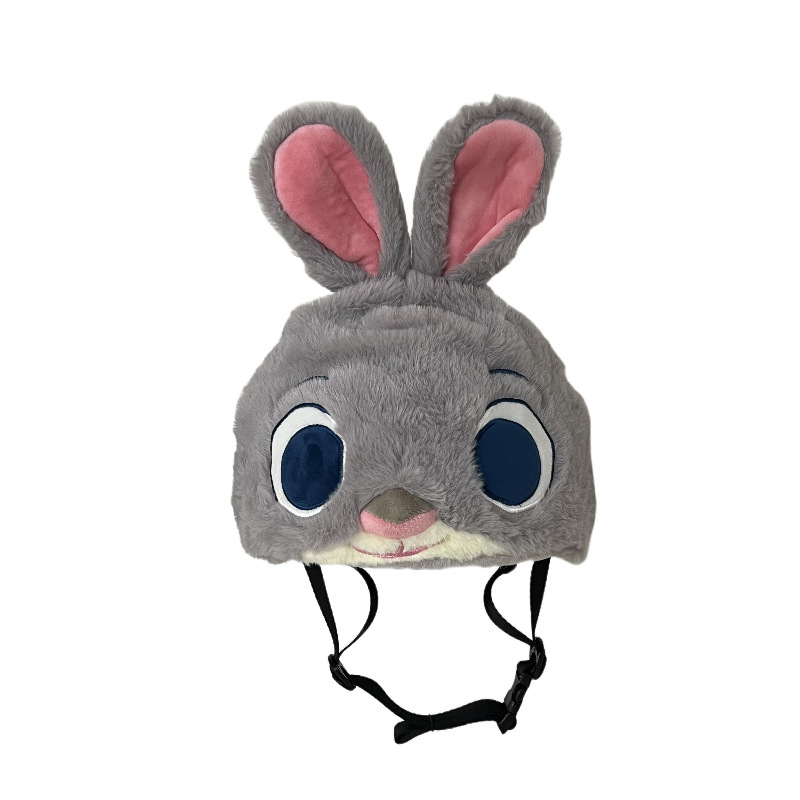 Casco de esquí de peluche muñecas bordadas tridimensionales lindas para niños niñas casco decoración de dibujos animados nueva decoración