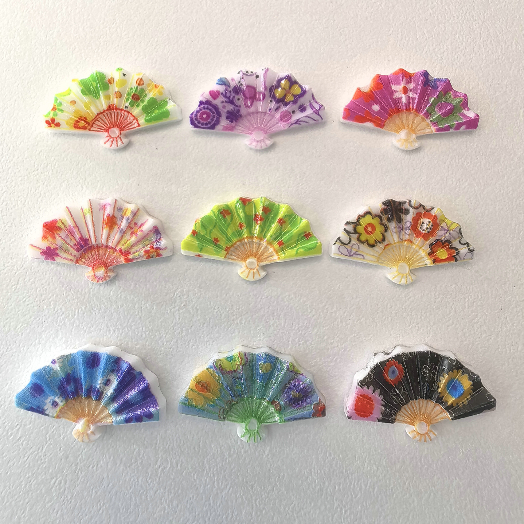 夏天跨境国潮爆款扇子树脂手工DIY服装辅料手机壳配件批发00