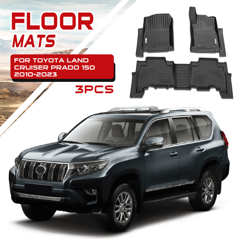 Txinrui es adecuado para Toyota Auto Overbearing Prado Cool Road Ze Auto Alfombrilla de caja trasera impermeable Alfombrilla de pie TPE moldeada por inyección