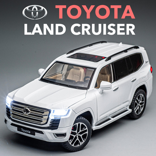 1:24 Toyota Land Cruiser Key Version Alloy Car Model Authorized Version Boys and Girls Toy Backlash Simulation Car 