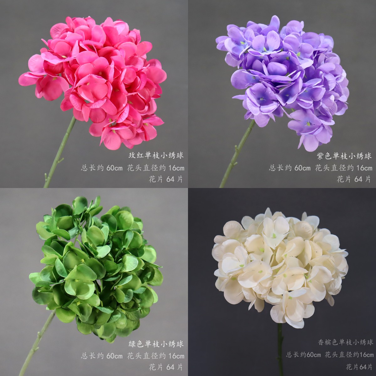 Piruleta de flores artificial, hortensias, pagoda única, hortensias grandes, flores falsas de boda, guía de ruta, arreglos florales, colocación de bodas, flores decorativas