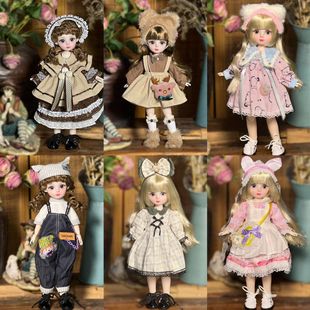 30CM doll 6 bjd doll 12 inch cute doll set body nude doll 20 joint hand-painted makeup