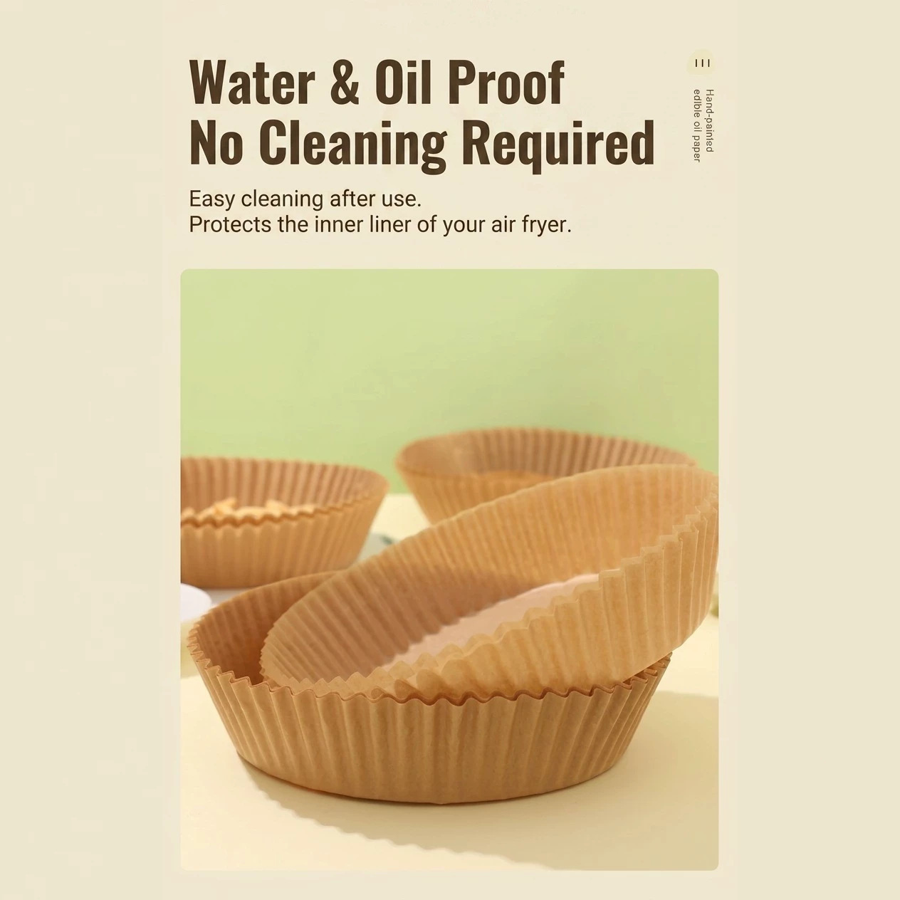 Papel para Freidora de Aire de Papel Siliconado para Cocina y Repostería