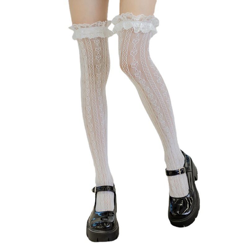Lolita Stockings JK Girls Over-the-Knee Socks Lolita Style Cute Girls Cosplay Stockings