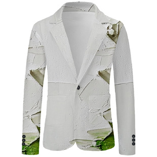 Cross-Border Export Suit, Trendyy Multi-Element Multi-Pattern Colorful 3D Printed Casual Shopping Cardigan