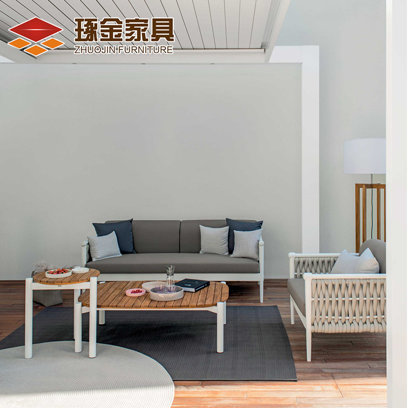 Outdoor furniture rattan chair sofa outdoor rooftop leisure rattan craft furniture villa courtyard rattan sofa set