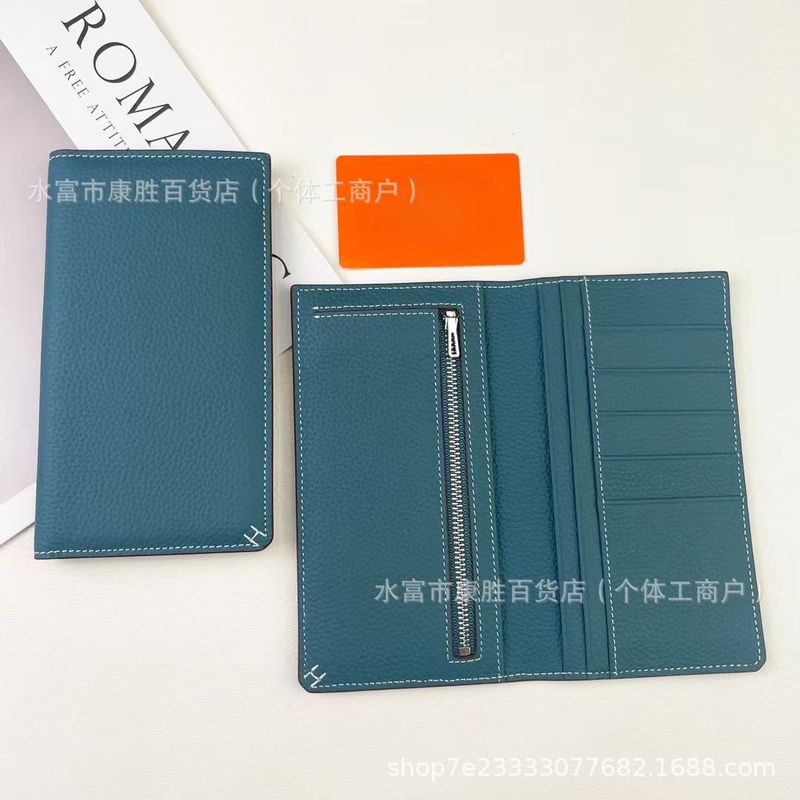Hステッチ 本革 長財布 80% off マルチカードスロット 財布 IDチケット コイン収納 財布 レディース 大容量|undefined