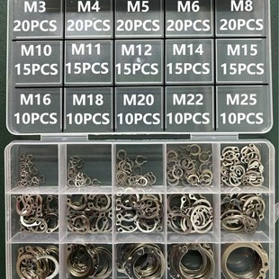 ���R؛Դһ������304���P��S��225PCS���b�⿨�S�Ó�Ȧ M3-M25