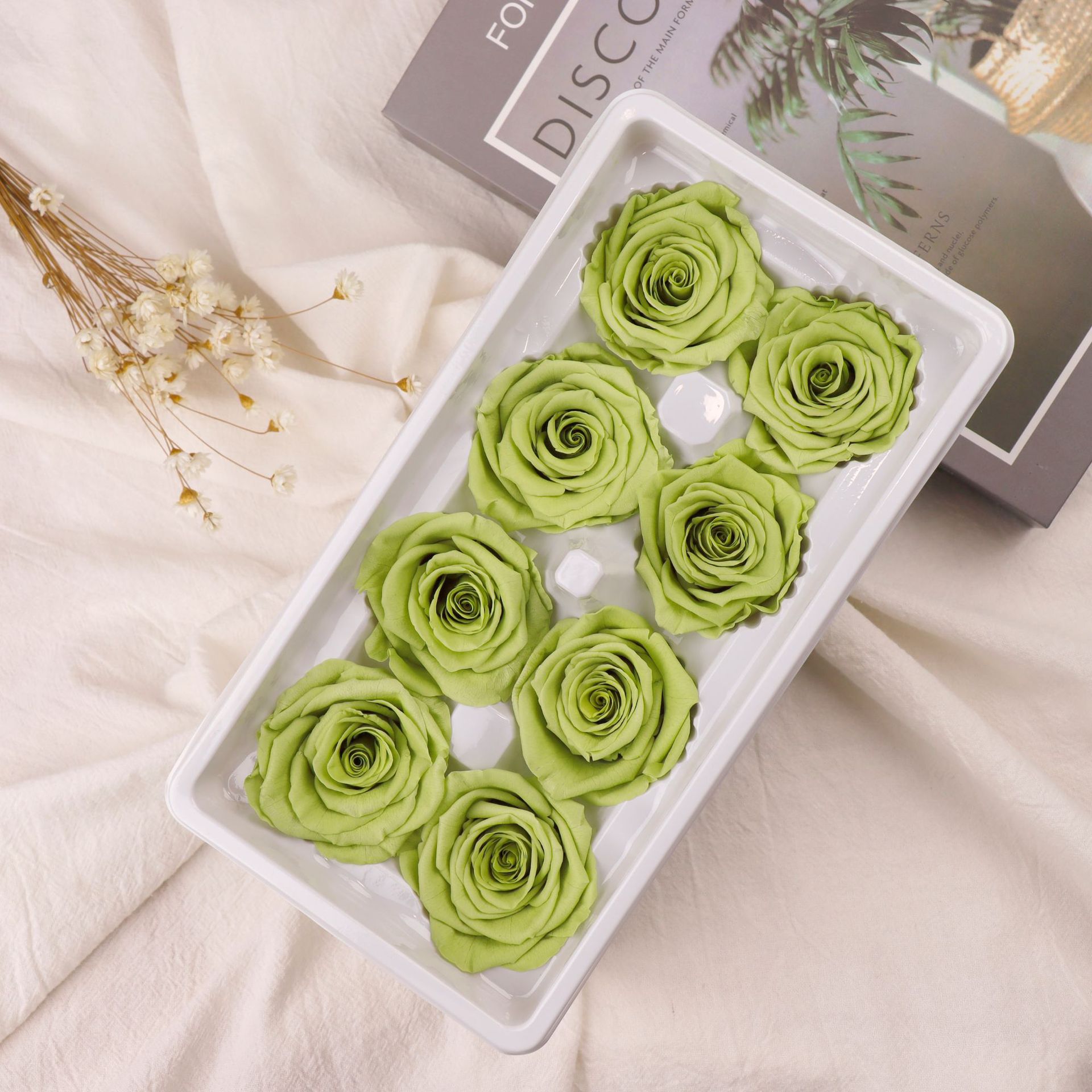 Clase A amarillo-verde 4-5cm-8 flores/caja