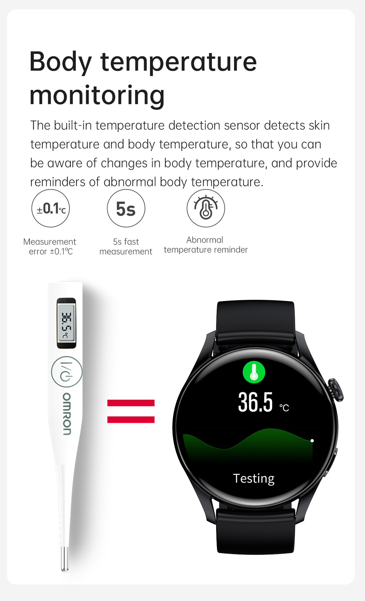 Orologio intelligente T33S Chiamata Bluetooth Temperatura corporea Sonno_voghion.com