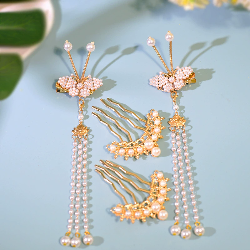 Древний стиль оригинальная заколка-бабочка древний стиль ханьфу давление на спину Daily Универсальная встряхивающая шпилька кисточка Чонсам шаг встряхивание