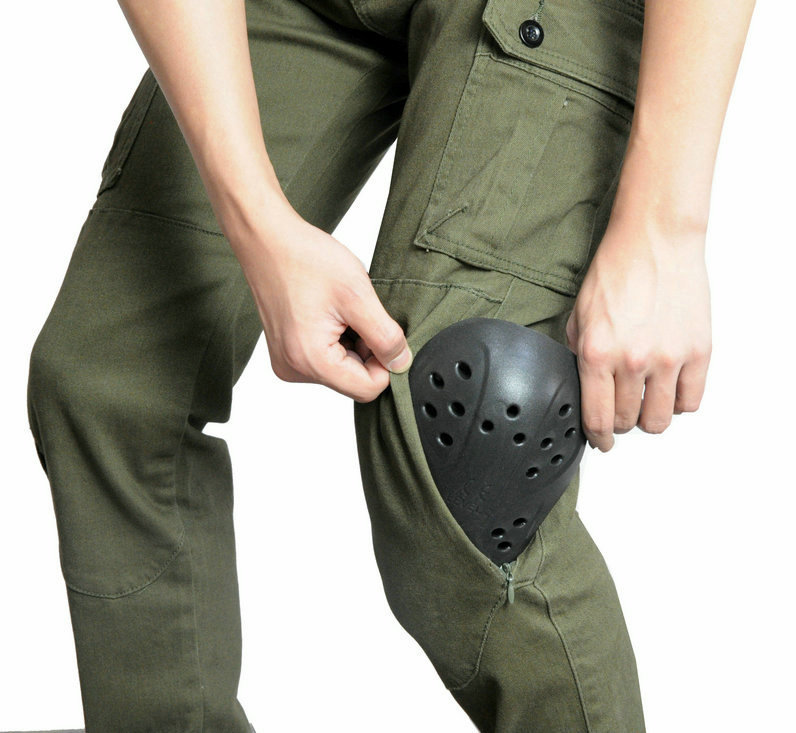 Volero motocicleta jeans hombres motocicleta multi-bolsa overoles tobillo-atado pantalones anti-caída equipo de protección estándar