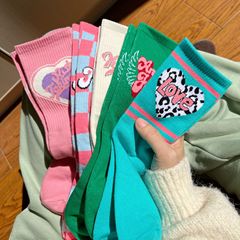 美式復古襪子女韓版春夏長筒棉女中筒外穿網紅百搭街頭ins潮高筒